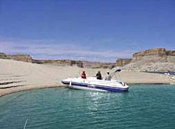 Lake Powell Boats for rent.  Donzi deck boat