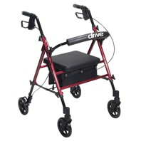 4 Wheeled Rollator Walker with Seat and Hand Brakes