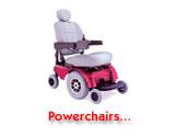 Red Power Chair with caption