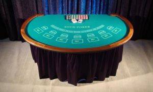Caribean Stub Poker Table for Rental in Ohio