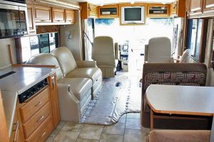 Image Of The Sitting Area In The Winnebago