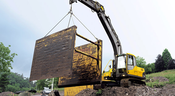 Volvo Rents Excavator at Work