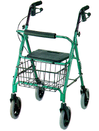 Rollator Walker Open and Ready For Use
