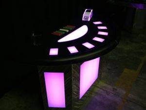 Lighted Black Jack Table Game Rentals